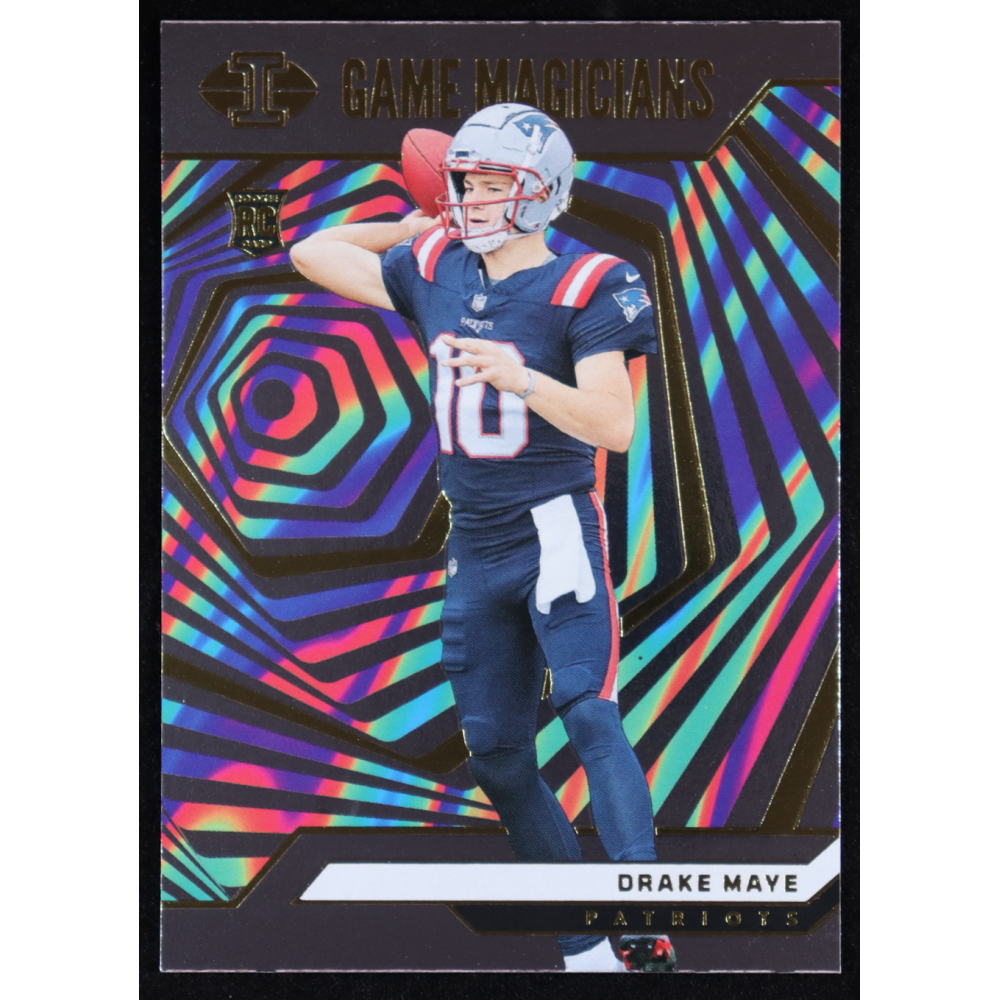 Drake Maye 2024 Panini Illusions Game Magicians #22 RC at PristineAuction.com