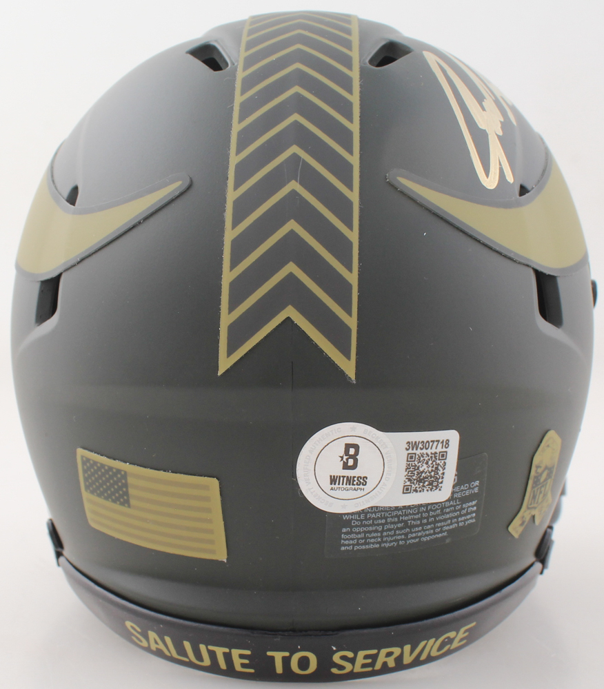 Jared Allen Signed Vikings Salute to Service Alternate Speed Mini Helmet (Beckett) at PristineAuction.com Jared Allen Signed Vikings Salute to Service Alternate Speed Mini Helmet (Beckett) at PristineAuction.com