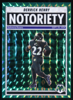 Derrick Henry 2025 Panini Mosaic Notoriety Mosaic Green #4 at PristineAuction.com