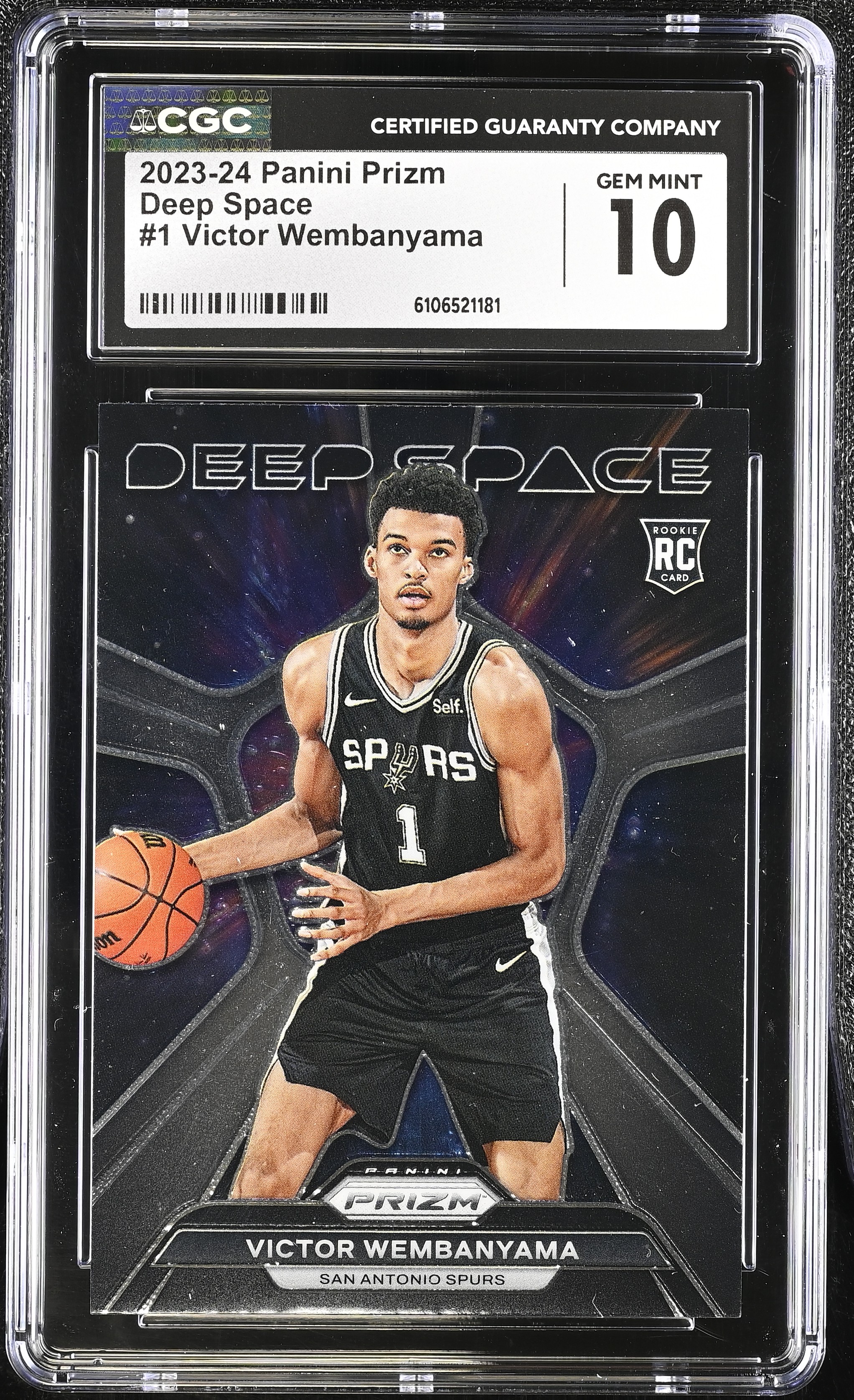 Victor Wembanyama 2023-24 Panini Prizm Deep Space #1 RC (CGC 10) at PristineAuction.com Victor Wembanyama 2023-24 Panini Prizm Deep Space #1 RC (CGC 10) at PristineAuction.com