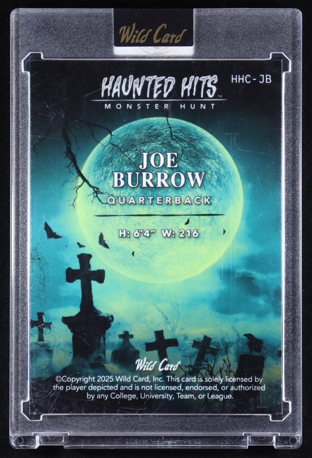 Joe Burrow 2025 Wild Card Haunted Hits Monster Hunt Purple Pulsar #JB #1/1 at PristineAuction.com Joe Burrow 2025 Wild Card Haunted Hits Monster Hunt Purple Pulsar #JB #1/1 at PristineAuction.com