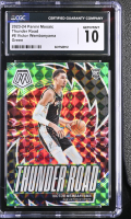 Victor Wembanyama 2023-24 Panini Mosaic Thunder Road Green #8 RC (CGC 10) at PristineAuction.com