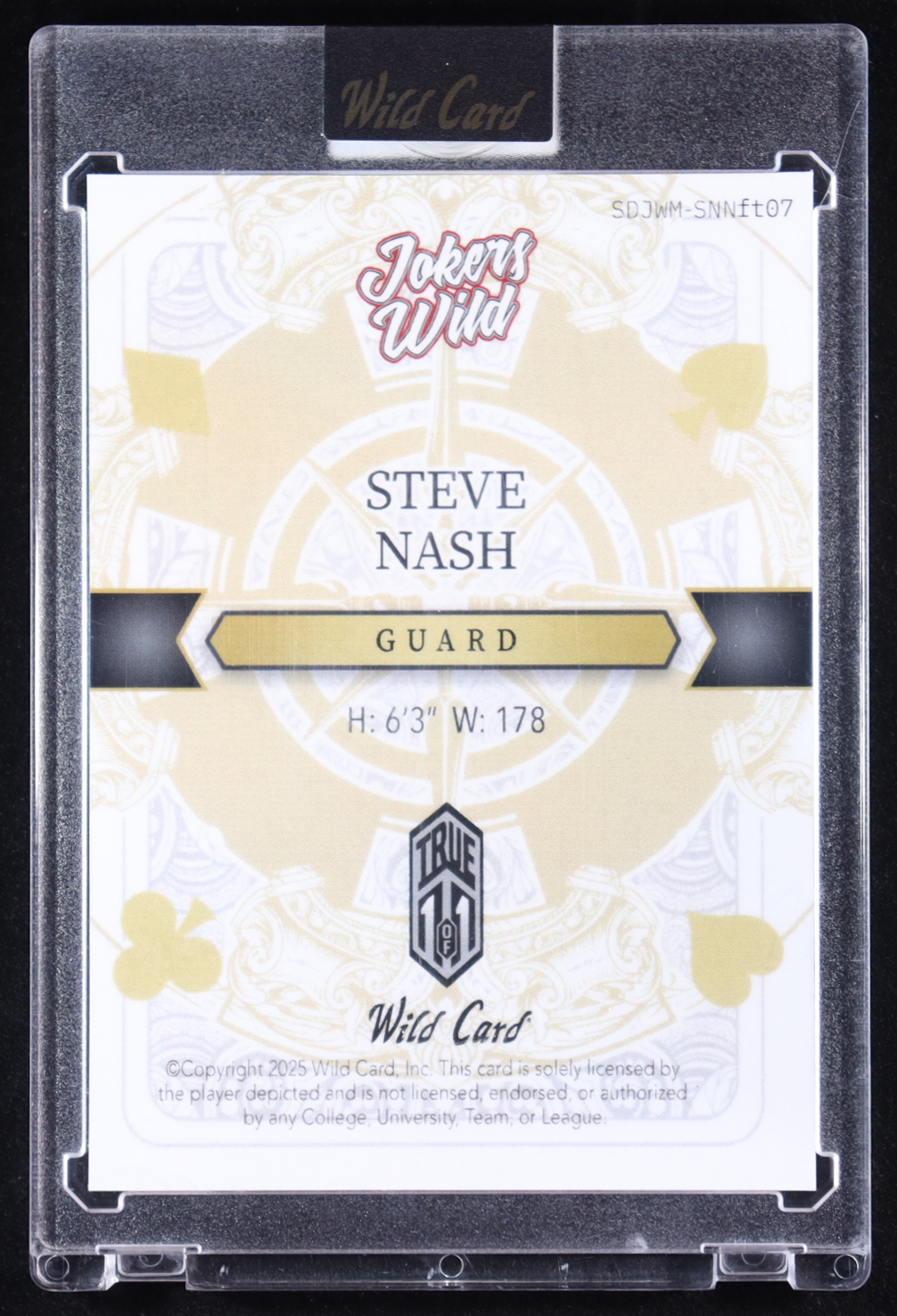 Steve Nash 2025 Wild Card Jokers Wild Multi-Sport Joker #SNNft07 #1/1 at PristineAuction.com Steve Nash 2025 Wild Card Jokers Wild Multi-Sport Joker #SNNft07 #1/1 at PristineAuction.com