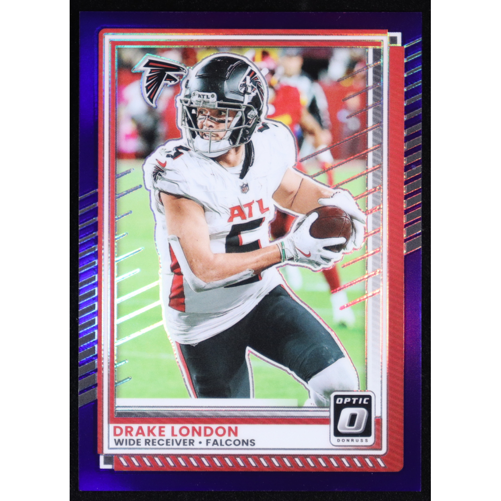 Drake London 2025 Panini Donruss Optic Purple #153 #25/60 at PristineAuction.com