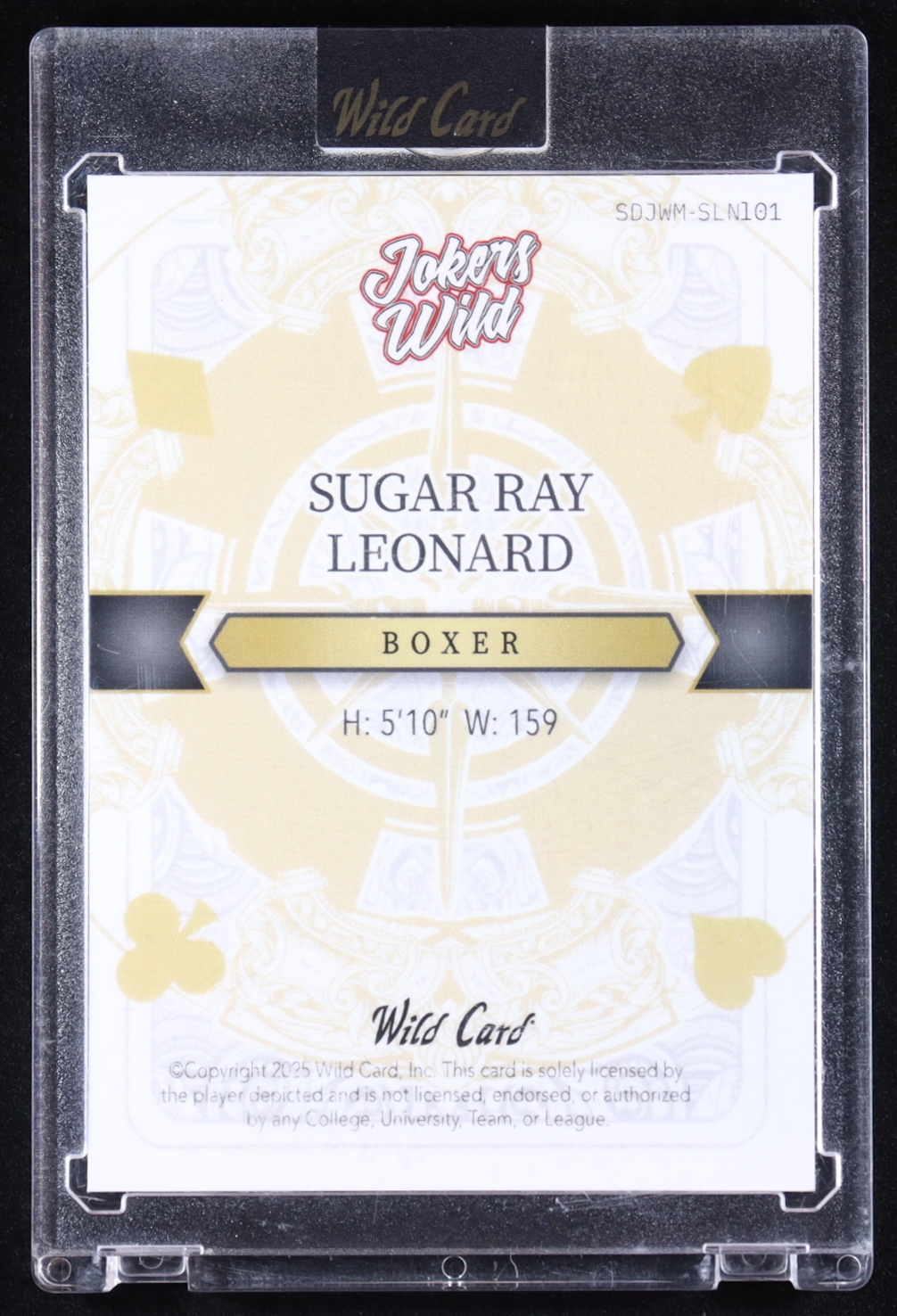 Sugar Ray Leonard 2025 Wild Card Jokers Wild Multi-Sport Joker #SLN101 #1/1 at PristineAuction.com Sugar Ray Leonard 2025 Wild Card Jokers Wild Multi-Sport Joker #SLN101 #1/1 at PristineAuction.com