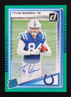 Tyler Warren 2025 Donruss Rated Rookies Autographs Green #337 RC at PristineAuction.com
