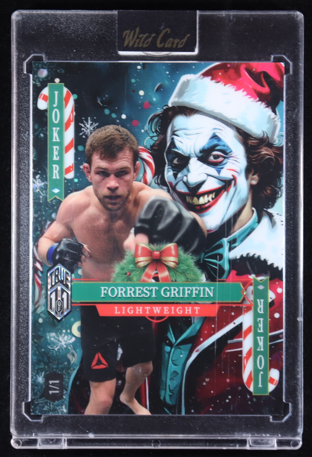 Forrest Griffin 2025 Wild Card Jokers Wild Multi-Sport Christmas Jokers #FGNct06 #1/1 at PristineAuction.com Forrest Griffin 2025 Wild Card Jokers Wild Multi-Sport Christmas Jokers #FGNct06 #1/1 at PristineAuction.com