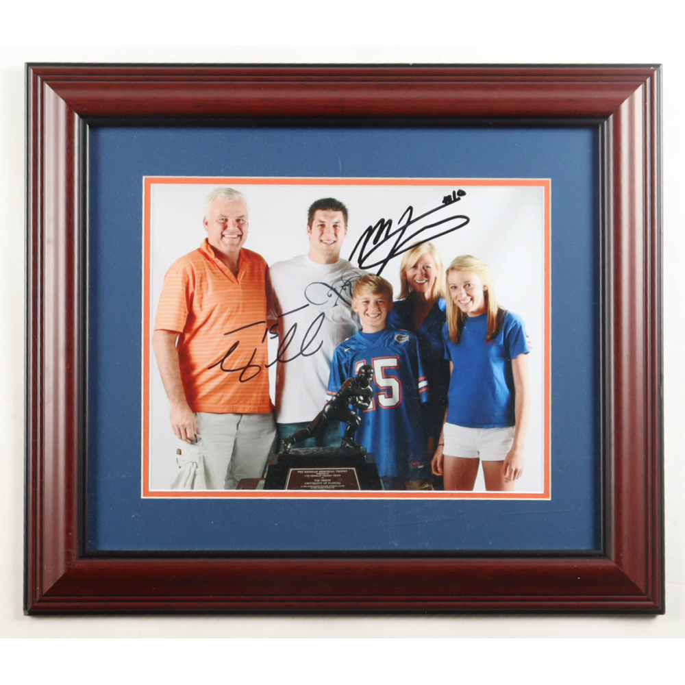 Tim Tebow & Mac Jones Signed Florida Gators Custom Framed Photo (Beckett) at PristineAuction.com