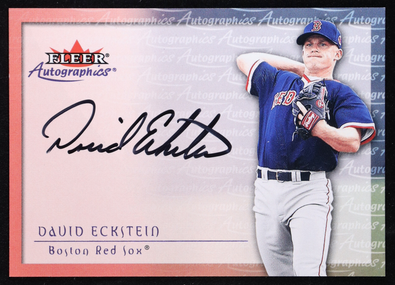 David Eckstein 2001 Fleer Autographics #30 RC at PristineAuction.com David Eckstein 2001 Fleer Autographics #30 RC at PristineAuction.com