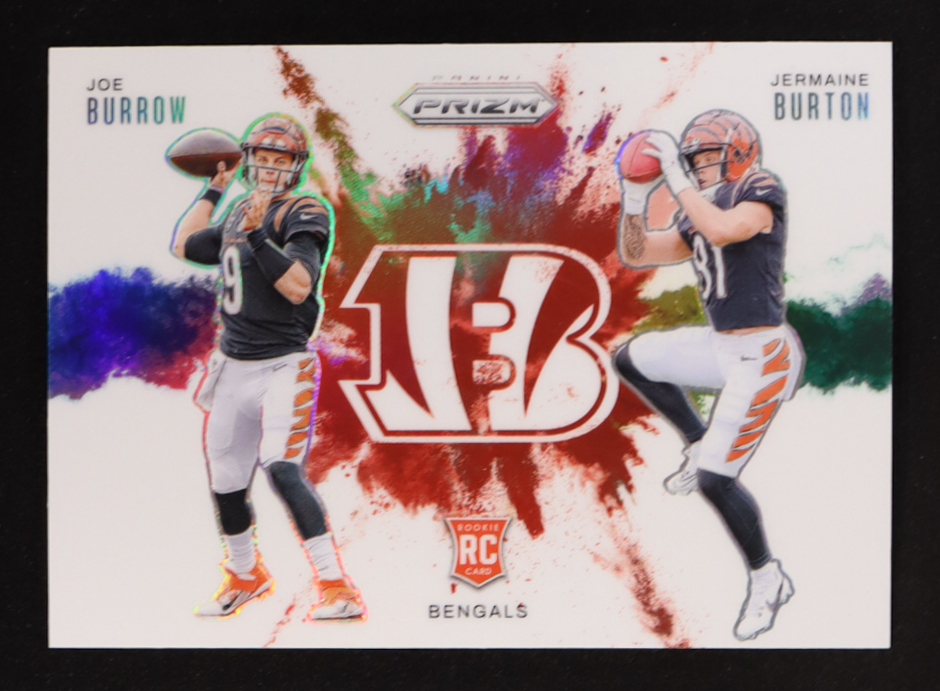 Jermaine Burton / Joe Burrow 2024 Panini Prizm Color Blast Duals #12 at PristineAuction.com Jermaine Burton / Joe Burrow 2024 Panini Prizm Color Blast Duals #12 at PristineAuction.com