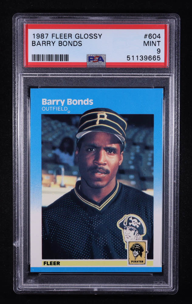 Barry Bonds 1987 Fleer Glossy #604 RC (PSA 9) at PristineAuction.com Barry Bonds 1987 Fleer Glossy #604 RC (PSA 9) at PristineAuction.com