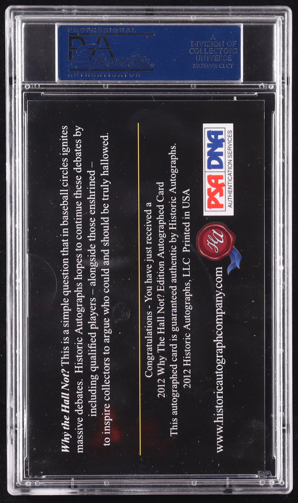 Fergie Jenkins Signed 2012 Historic Autographs Why the Hall Not? Edition Cut #9/31 (PSA) at PristineAuction.com Fergie Jenkins Signed 2012 Historic Autographs Why the Hall Not? Edition Cut #9/31 (PSA) at PristineAuction.com