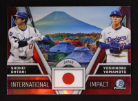Shohei Ohtani / Yoshinobu Yamamoto RC 2024 Bowman Chrome International Impact #II1 at PristineAuction.com