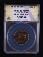 Titus (A.D. 80-81) Roman Empire AE As Rome Mint Ancient Coin (ANACS G06) at PristineAuction.com