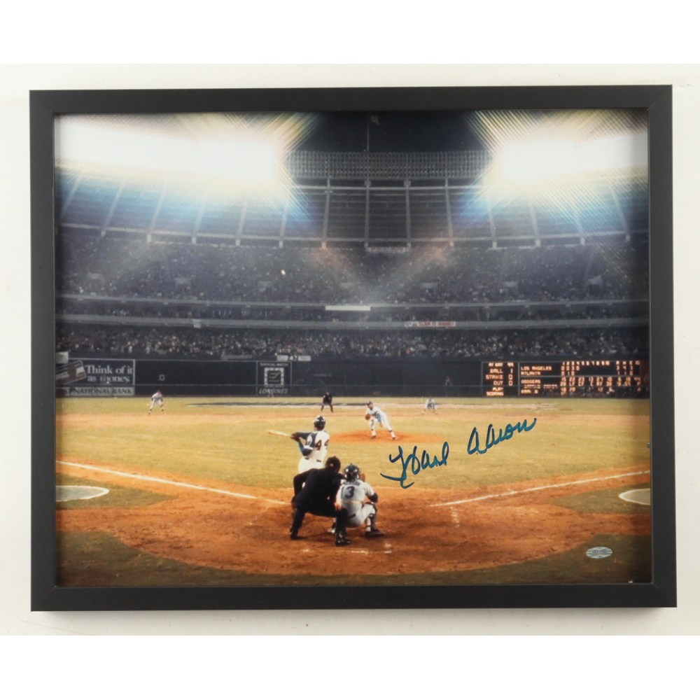 Hank Aaron Signed Braves Custom Framed Photo (Steiner) at PristineAuction.com