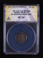 Trajan (A.D. 112-113) Roman Empire AR Denarius Rome Mint Ancient Coin (ANACS VG10) at PristineAuction.com