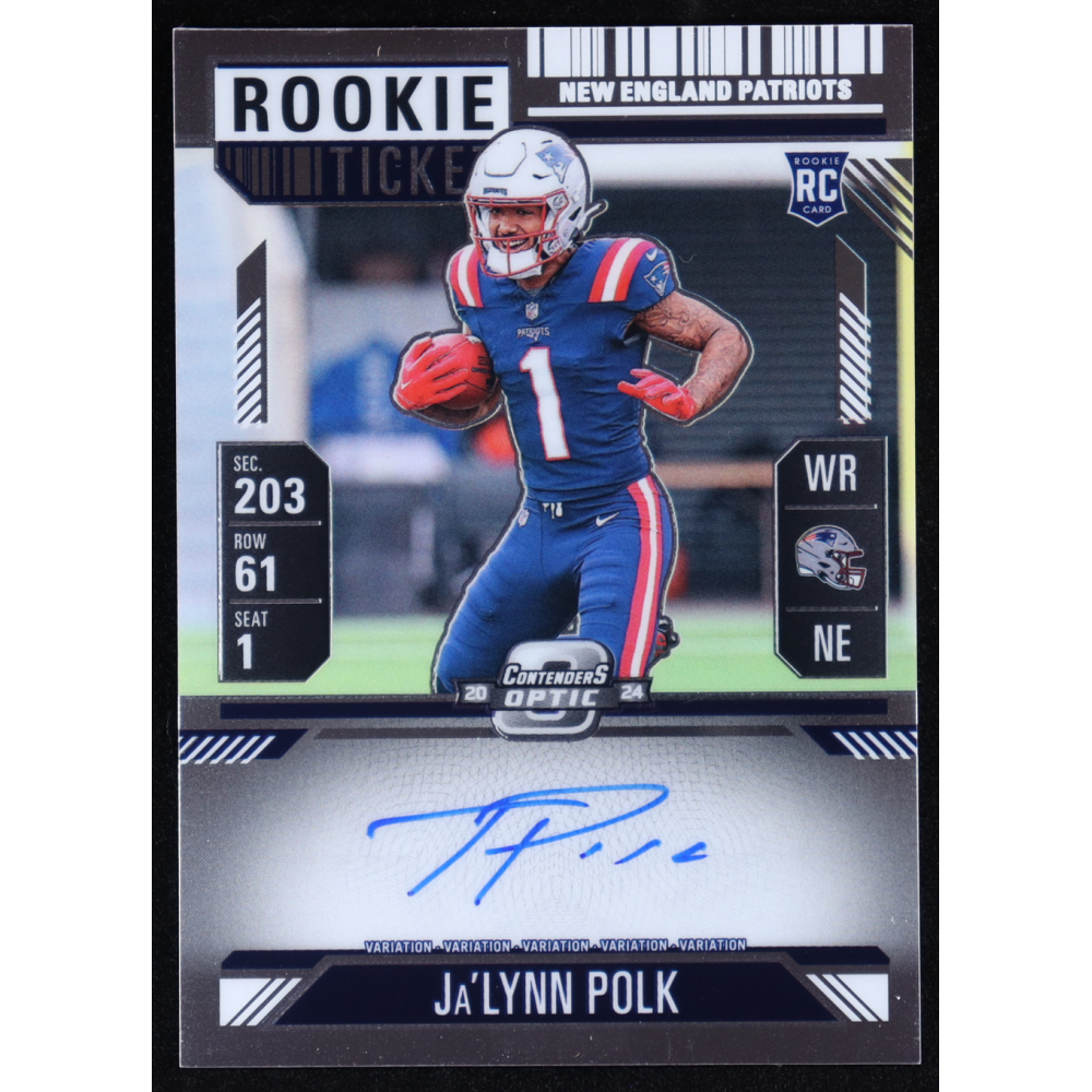 Ja'lynn Polk 2024 Panini Contenders Optic Rookie Ticket Auto #118 RC at PristineAuction.com