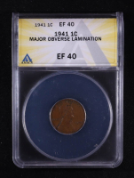 Mint Error 1941 Lincoln Cent Major Obverse Lamination (ANACS EF40) at PristineAuction.com
