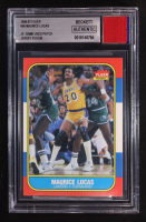 Maurice Lucas Signed 1986-87 Fleer #66 with Game-Used Patch (BGS | Autographed Graded Authentic) at PristineAuction.com