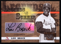 Lou Brock 2003 Donruss Signature Series Legends of Summer Autographs #28 at PristineAuction.com