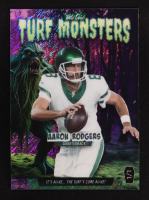 Aaron Rodgers 2024 Wild Card Turf Monsters Swamp Monster Purple Shimmer #TMSMAR #1/1 at PristineAuction.com