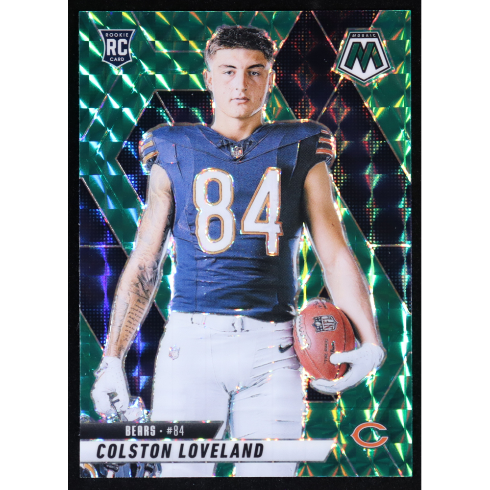Colston Loveland 2025 Panini Mosaic Green Rookie Variations #275 RC at PristineAuction.com