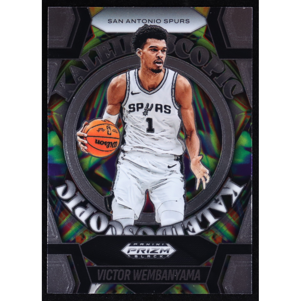 Victor Wembanyama 2024-25 Panini Prizm Black Kaleidoscopic #3 at PristineAuction.com