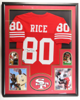 Jerry Rice Signed Custom Framed Jersey Display (JSA) at PristineAuction.com