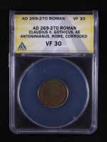 Claudius II Gothicus (A.D. 269-270) Roman Empire AE Antoninianus Rome Mint Ancient Coin (ANACS VF30, Corroded) at PristineAuction.com