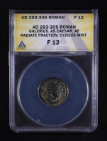 Galerius as Caesar (A.D. 293-305) Roman Empire AE Radiate Fraction Cyzicus Mint (ANACS F12) at PristineAuction.com