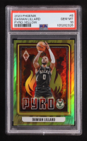 Damian Lillard 2023-24 Panini Phoenix Pyro Yellow #8 #05/35 (PSA 10) at PristineAuction.com