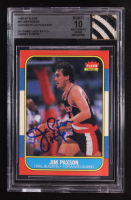 Jim Paxson Signed 1986-87 Fleer #85 with Game-Used Patch (BGS | Autographed Graded 10) at PristineAuction.com