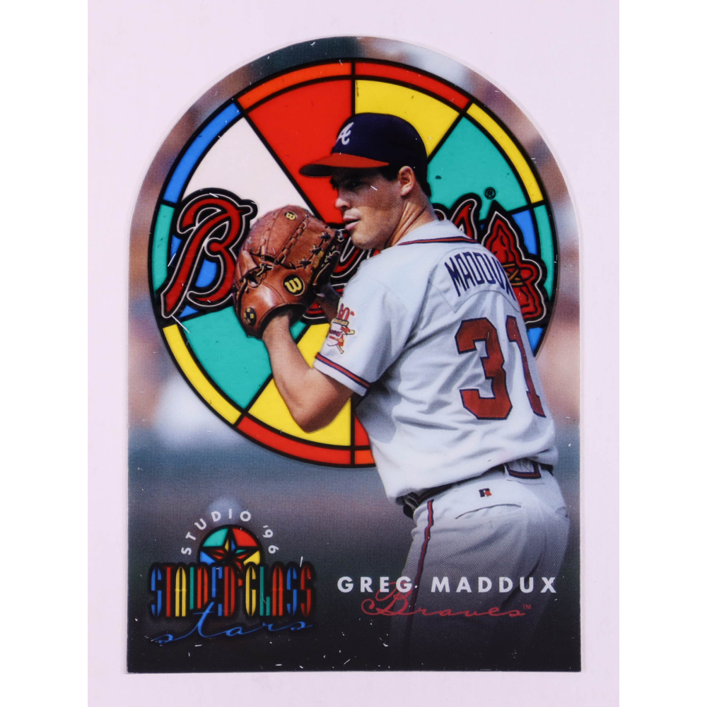 Greg Maddux 1996 Studio Stained Glass Stars #4 at PristineAuction.com