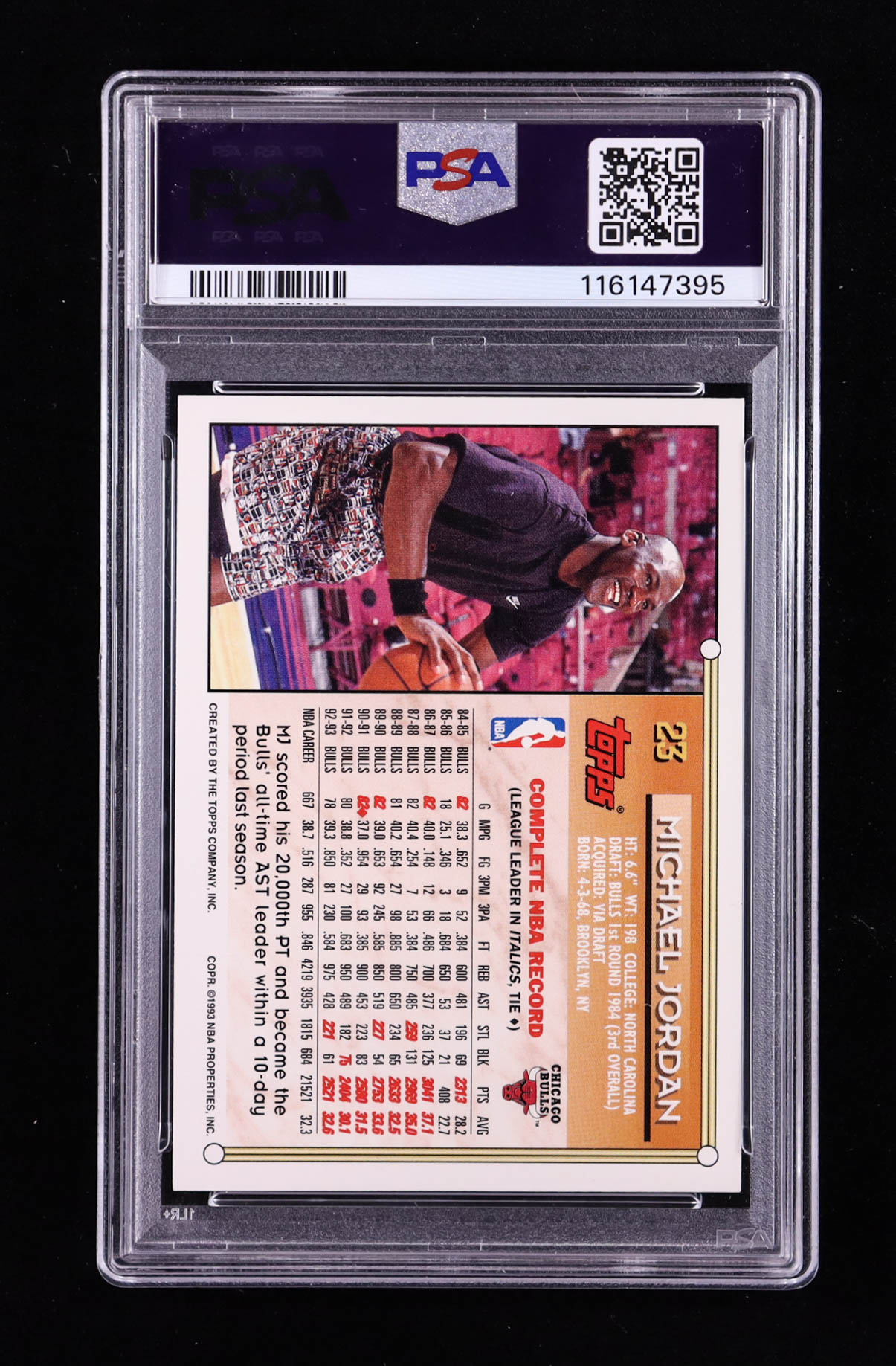 Michael Jordan 1993-94 Topps #23 (PSA 9) at PristineAuction.com Michael Jordan 1993-94 Topps #23 (PSA 9) at PristineAuction.com