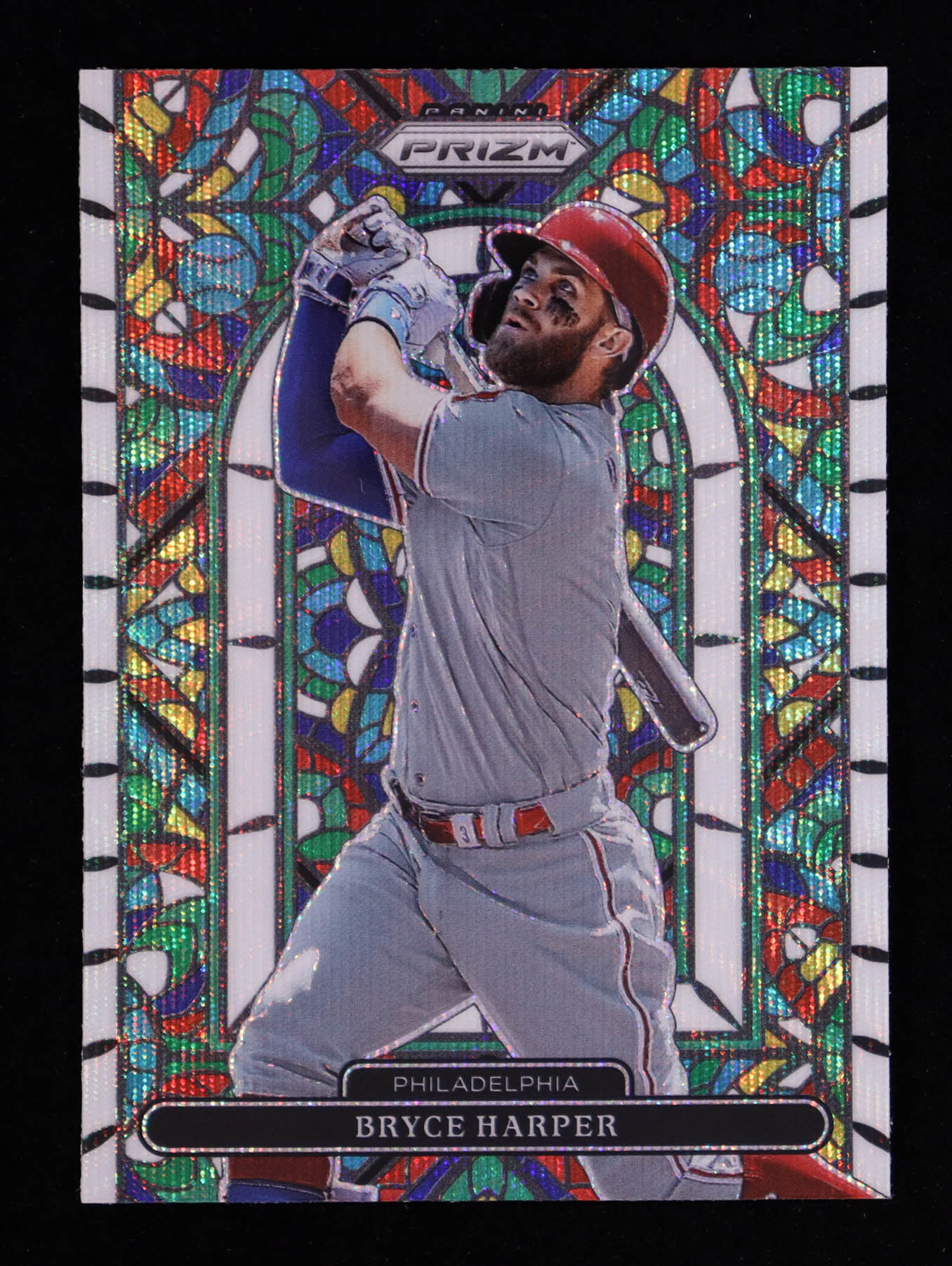 Bryce Harper 2022 Panini Prizm Stained Glass Prizms White Wave #4 at PristineAuction.com Bryce Harper 2022 Panini Prizm Stained Glass Prizms White Wave #4 at PristineAuction.com