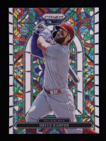 Bryce Harper 2022 Panini Prizm Stained Glass Prizms White Wave #4 at PristineAuction.com