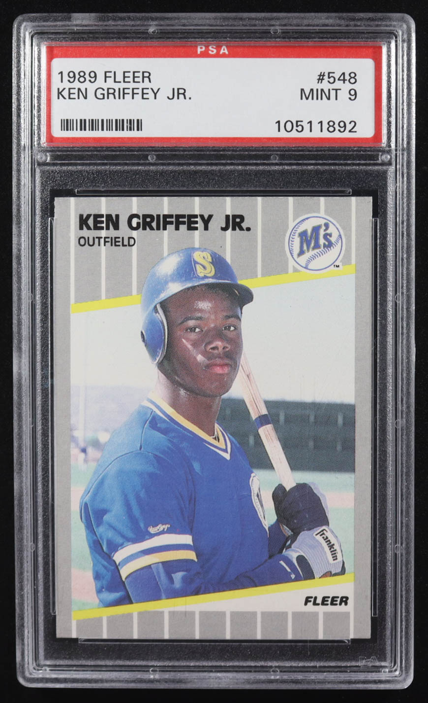 Ken Griffey Jr. 1989 Fleer #548 RC (PSA 9) at PristineAuction.com Ken Griffey Jr. 1989 Fleer #548 RC (PSA 9) at PristineAuction.com