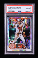Gunnar Henderson 2023 Topps Chrome Prism Refractors #2 RC (PSA 10) at PristineAuction.com