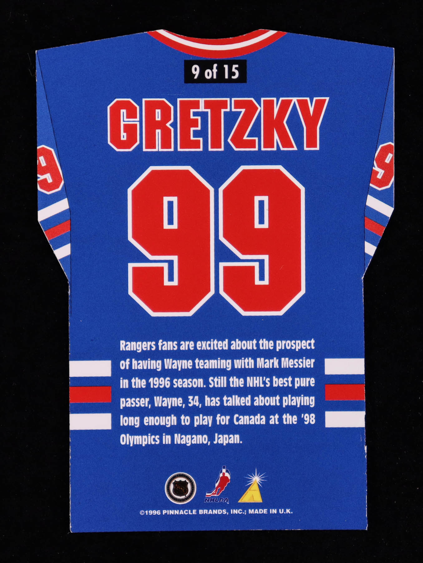 Wayne Gretzky 1996-97 Pinnacle By The Numbers #9 at PristineAuction.com Wayne Gretzky 1996-97 Pinnacle By The Numbers #9 at PristineAuction.com