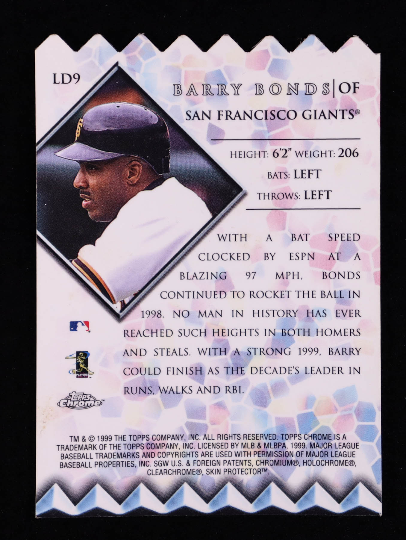 Barry Bonds 1999 Topps Chrome Lords of the Diamond #LD9 at PristineAuction.com Barry Bonds 1999 Topps Chrome Lords of the Diamond #LD9 at PristineAuction.com