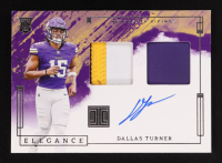 Dallas Turner 2024 Panini Impeccable Elegance Rookie Helmet and Patch Autographs #23 RC #1/75 at PristineAuction.com