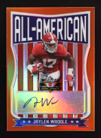 Jaylen Waddle 2021 Leaf Valiant All American Orange #AAJW1 RC #15/50 at PristineAuction.com