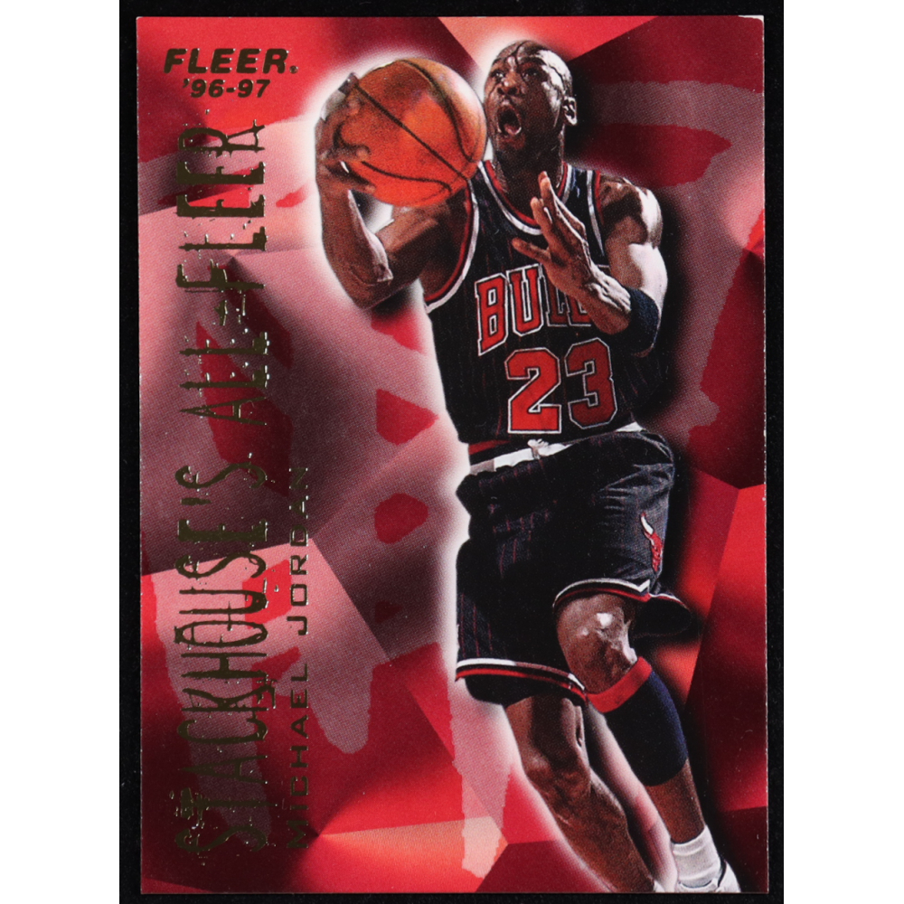 Michael Jordan 1996-97 Fleer Stackhouse's All-Fleer #4 at PristineAuction.com