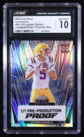 Jayden Daniels 2024 Leaf Metal Pre-Production Proof Prismatic Sky #BAJD3 RC #1/1 (CGC 10) at PristineAuction.com