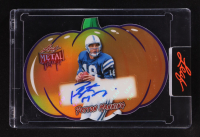 Peyton Manning 2025 Leaf Metal Autograph Halloween Pumpkin Prismatic Purple #PPM1 #1/13 at PristineAuction.com