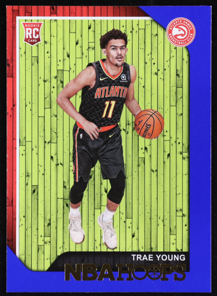 Trae Young 2018-19 Hoops Blue #250 RC
