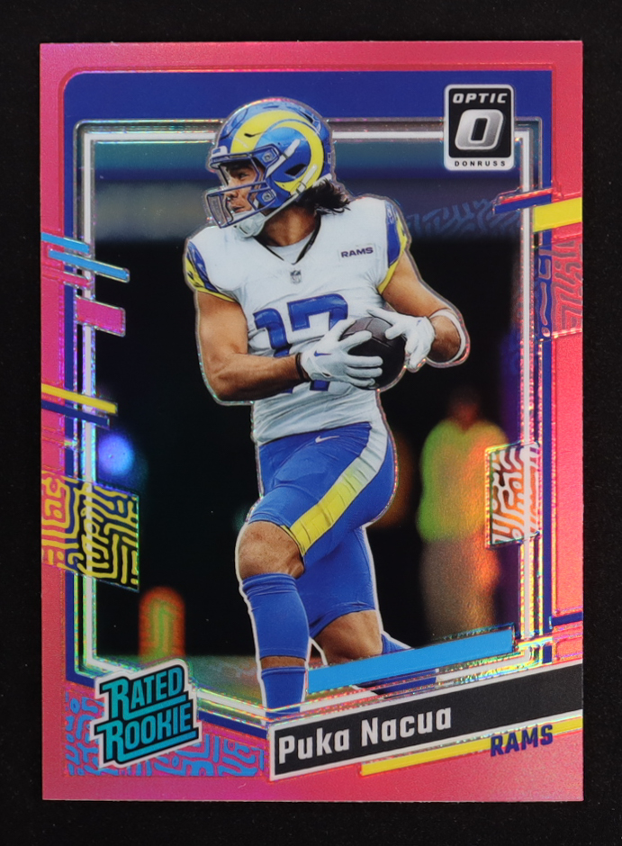 Puka Nacua 2023 Donruss Optic Pink #238 RR RC at PristineAuction.com Puka Nacua 2023 Donruss Optic Pink #238 RR RC at PristineAuction.com