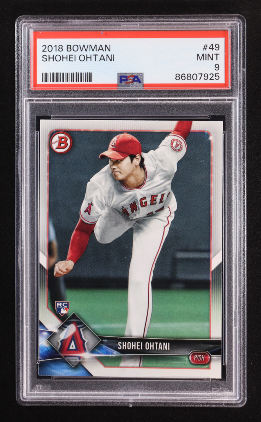 Shohei Ohtani 2018 Bowman #49 RC (PSA 9) at PristineAuction.com Shohei Ohtani 2018 Bowman #49 RC (PSA 9) at PristineAuction.com