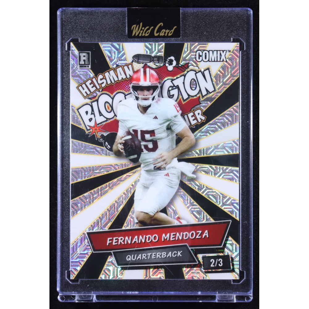 Fernando Mendoza 2025 Wild Card Comix Heisman Bloomington Winner Black and White Mojo #FM011 RC #2/3 at PristineAuction.com