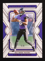 Lamar Jackson 2024 Panini National Treasures Jersey Number Red #7 #5/8 at PristineAuction.com